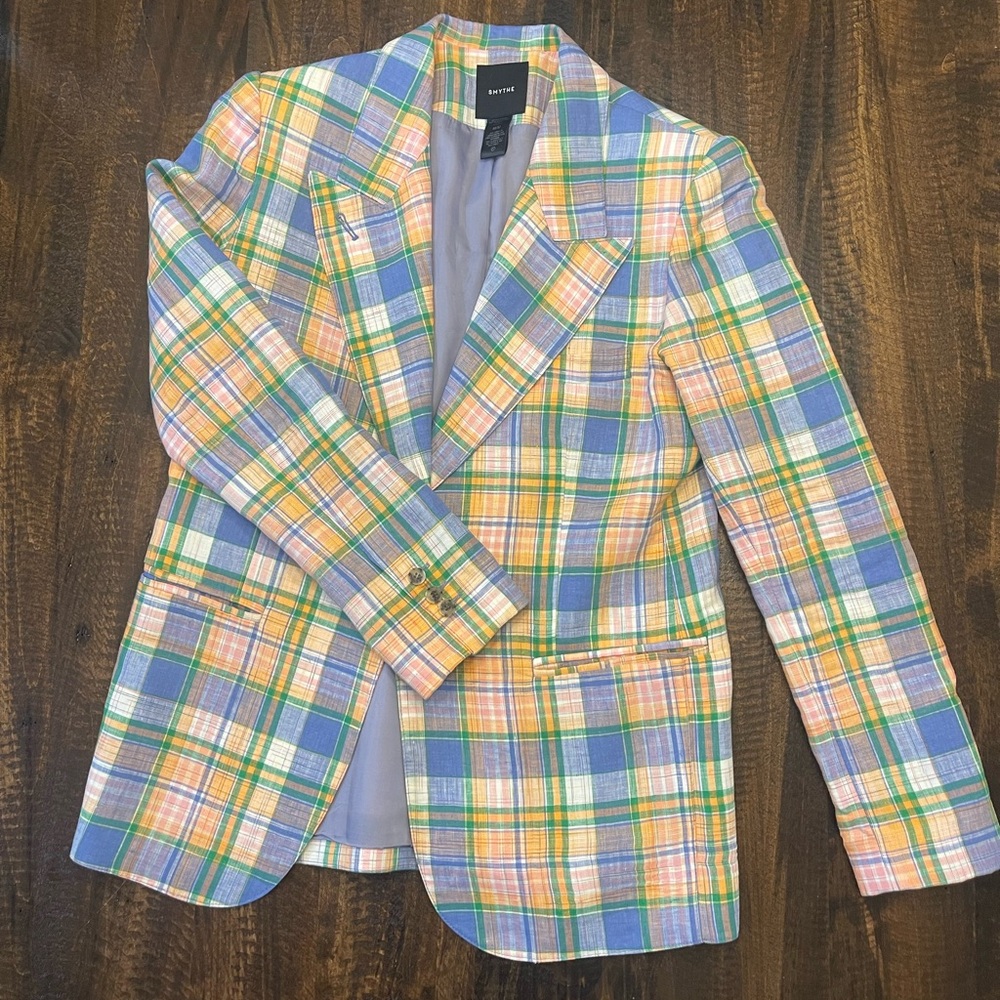 Smythe Multicolor Plaid Blazer